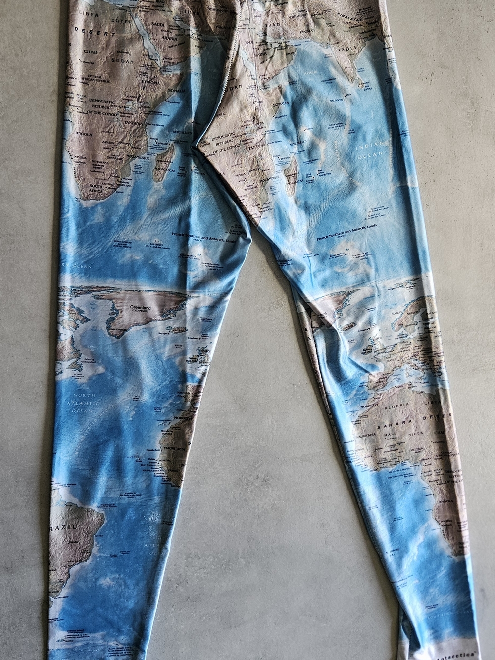 Blackmilk World Map Print Leggings (Museum)